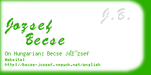 jozsef becse business card